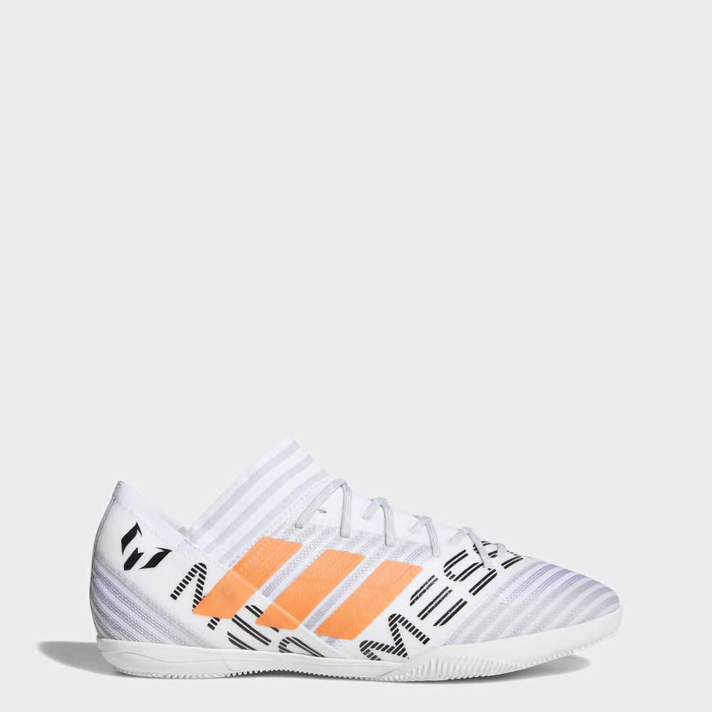 Adidas Nemeziz Messi Tango 17.3 Indoor - ποδοσφαιρικα παπουτσια ανδρικα - Ασπρα/Πορτοκαλι/Μαυρα,Μέγε